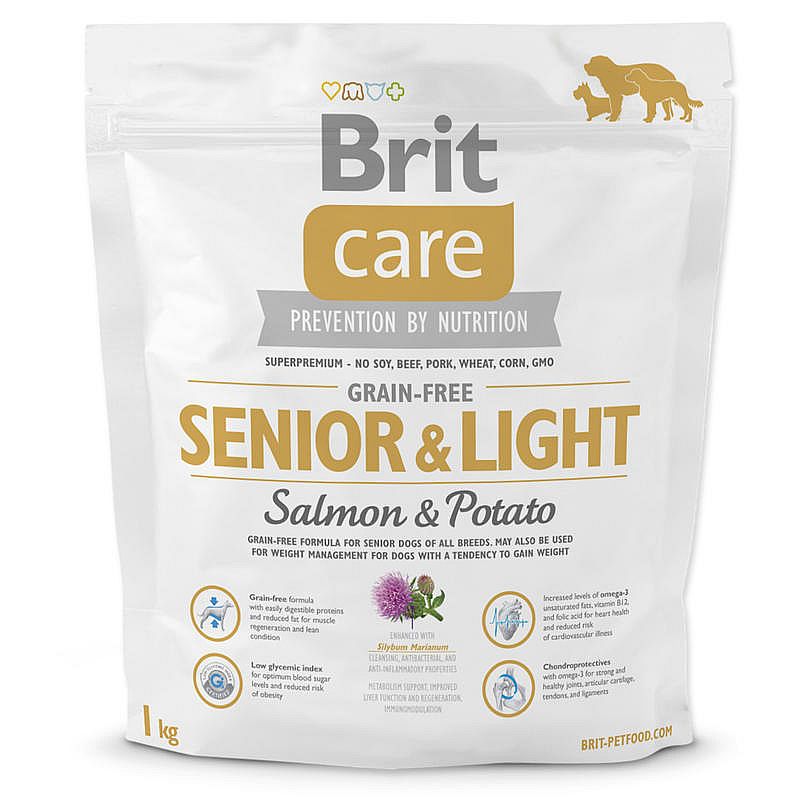 BRIT CARE dog GF senior salmon 1kg