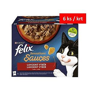 FELIX Sensations hovězí,jehně,krůta,kachna v želé  12x85g