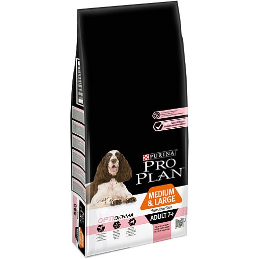 PRO PLAN MEDIUM & LARGE ADULT 7+ optiderma  losos  14kg