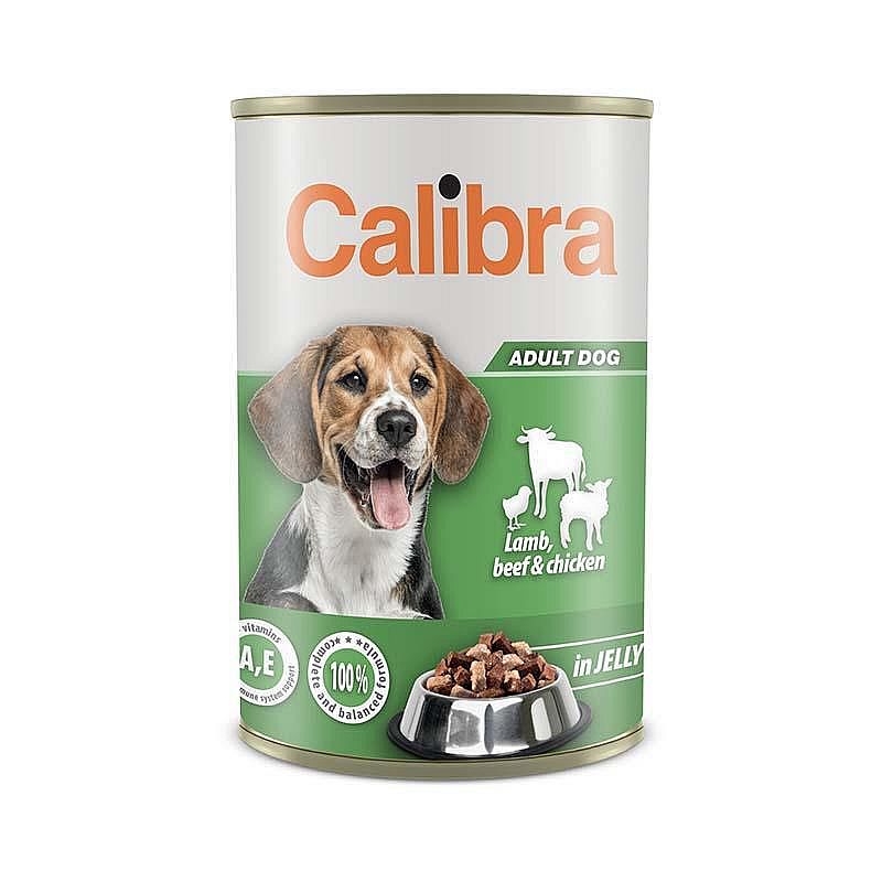 Calibra DOG konzerva Jehněčí,hovězí a kuřecí v želé 1240g