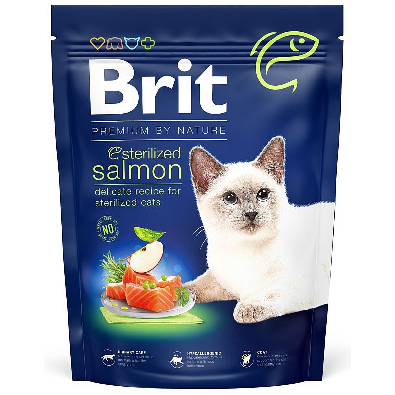 Brit Premium Cat by Nature Sterilized Salmon 300g