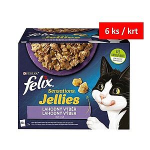 FELIX Sensations jehně,makrela,teska,krůta v želé  12x85g