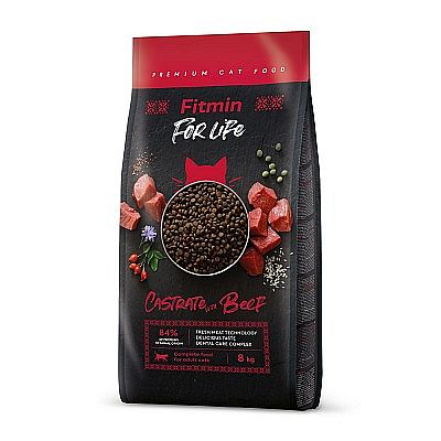 Fitmin cat For Life Castrate beef 8kg