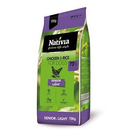 NATIVIA lite/senior chicken&rice  15kg