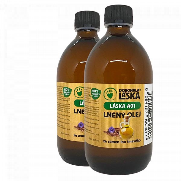 LÁSKA A01 Lněný olej s vitamínem E 1000ml