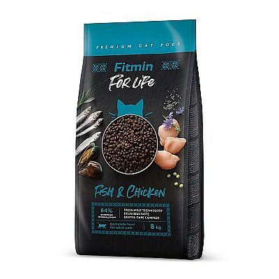 Fitmin cat For Life Adult fish and chicken 8kg