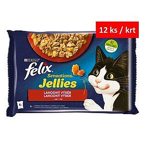 FELIX Sensations s hovězím a kuřetem v želé  4x85g