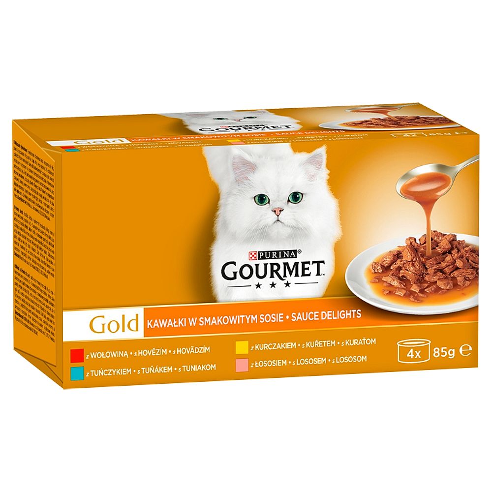 GOURMET GOLD Sauce Delight multipack 4x85g hov/kuř/tuň/los v omáč