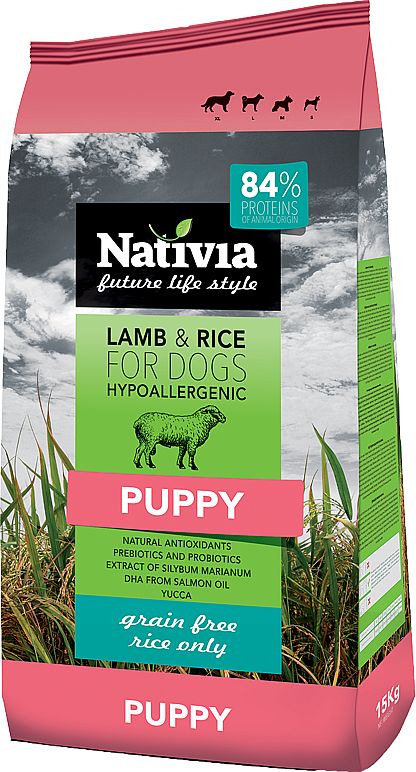 NATIVIA puppy lamb&rice  15kg