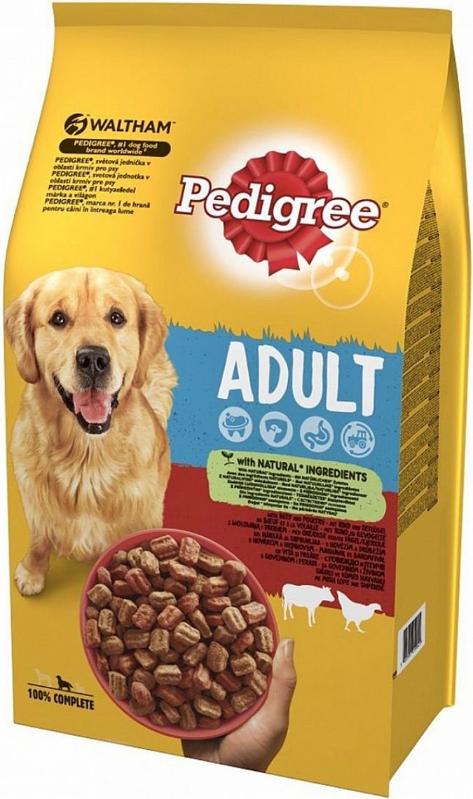 PEDIGREE adult hovězí+drůbeží  10kg