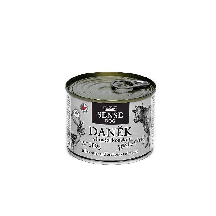 FALCO SENSE DOG daněk a hovězí 200g