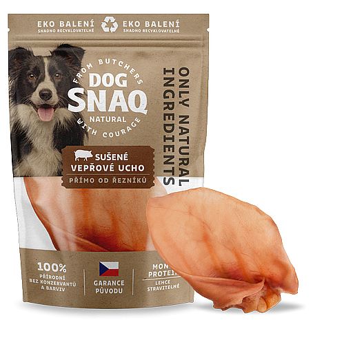 DOG SNAQ vepřové ucho sušené   1ks