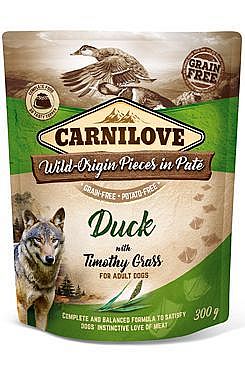 Carnilove Dog Pouch Paté Duck & Timothy Grass 300g