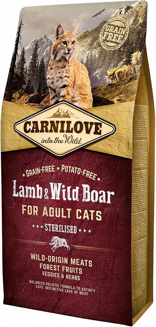 Carnilove Cat Lamb & Wild Boar Adult Sterilised 6kg