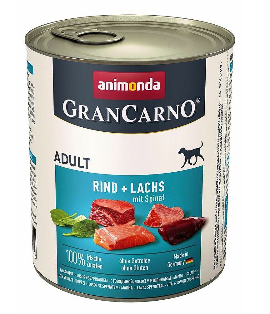 GRANCARNO Adult - losos+špenát  800g