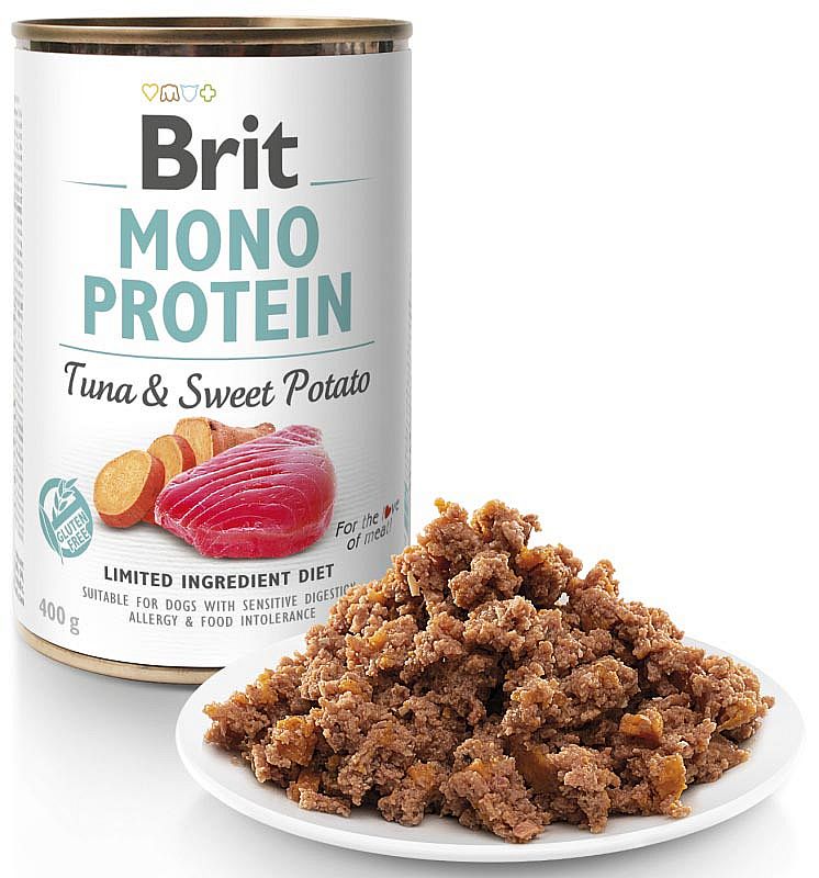 Brit Dog konzerva Mono Protein Tuna & Sweet Potato 400g