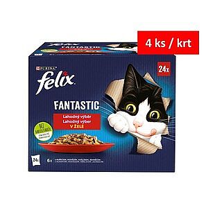 FELIX Fantastic kuře,hovězí,králík,jehně v želé  24x85g