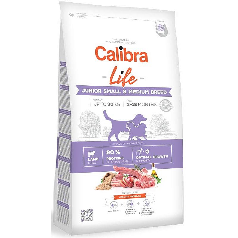 Calibra Dog Life Junior Small&Medium Breed Lamb 12kg