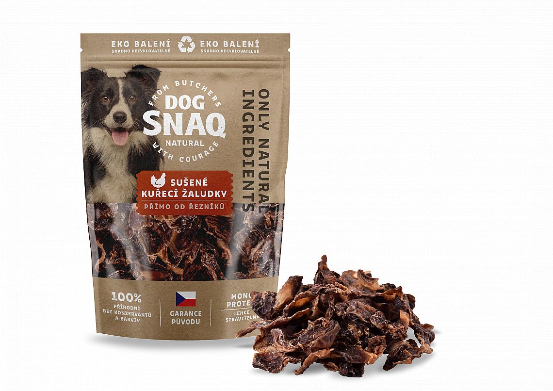 DOG SNAQ kuřecí žaludky sušené   100g