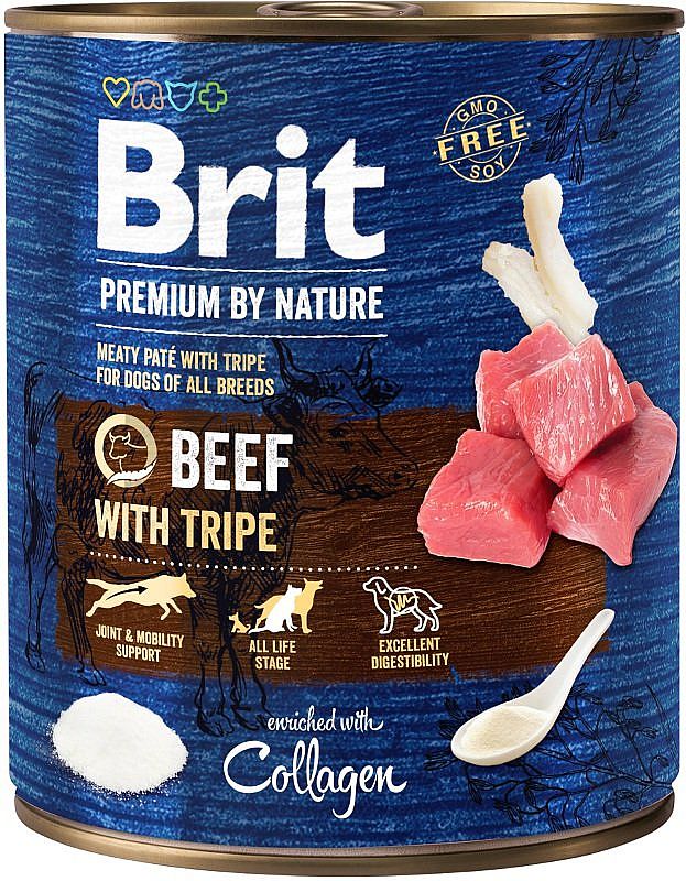 Brit Premium Dog by Nature konzerva Beef & Tripes 800g