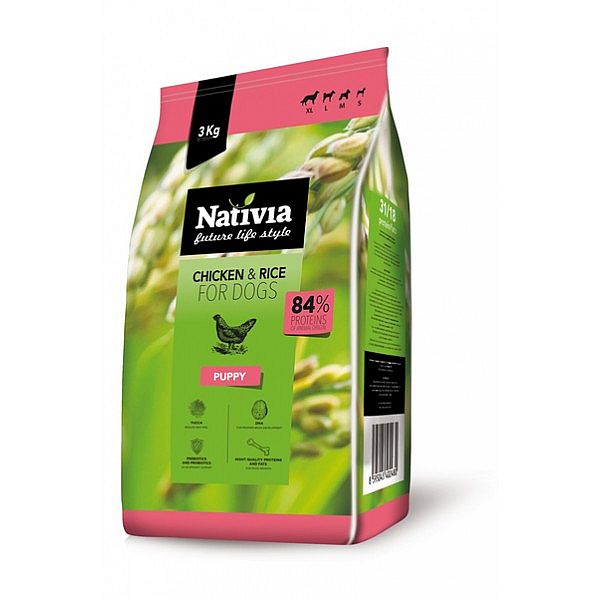 NATIVIA puppy chicken&rice     3kg