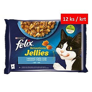 FELIX Fantastic s lososem a treskou v želé  4x85g