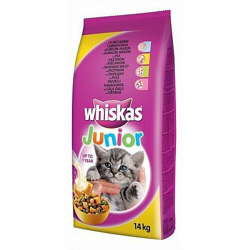 WHISKAS junior s kuřecím  14kg