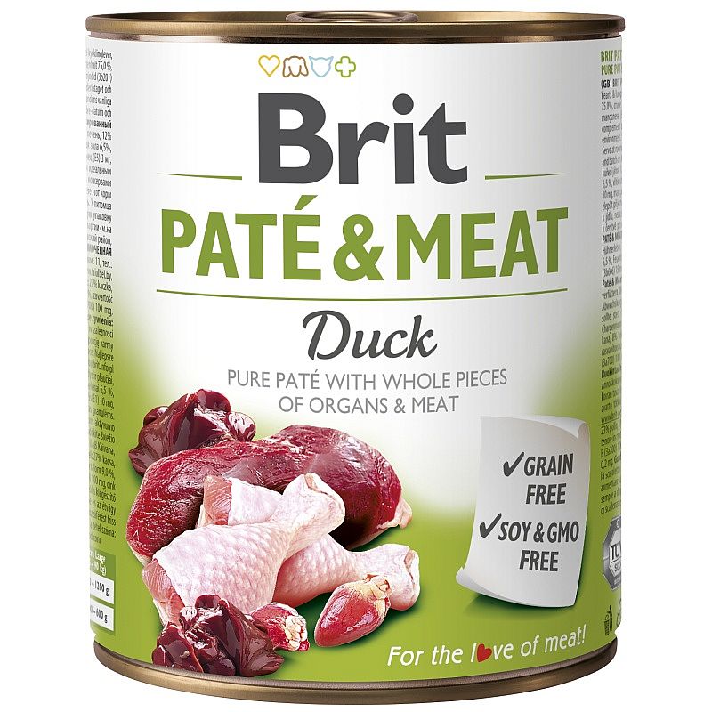 Brit Dog konzerva Paté & Meat Duck 800g