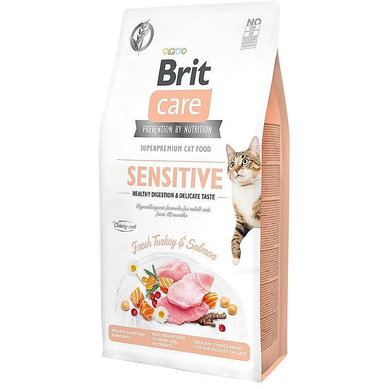 Brit Care Cat GF Sensitive Healthy Digest&Delicious Taste 7kg