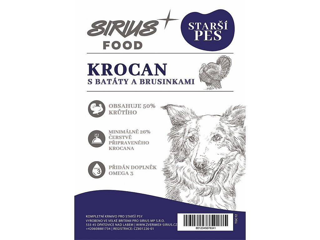 Sirius Food DOG Grain Free Adult Senior Light krocan s batáty 2kg