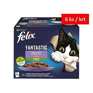 FELIX Fantastic hov.,mrkev,kuře,rajče,losos,cuketa v želé  12x85g