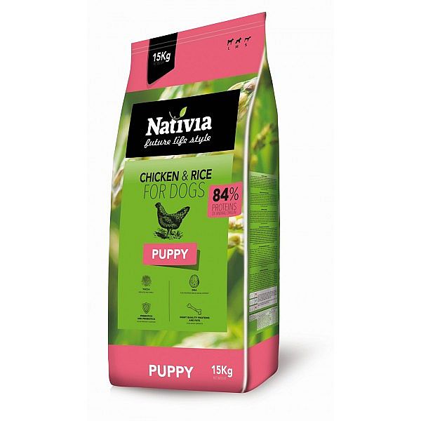 NATIVIA puppy chicken&rice    15kg