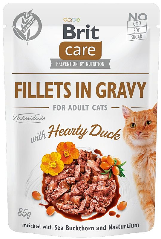 Brit Care Cat Fillets in Gravy Hearty Duck 85g