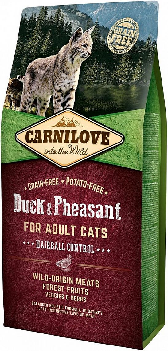 Carnilove Cat Duck&Pheasant Adult Hairball Control 6kg