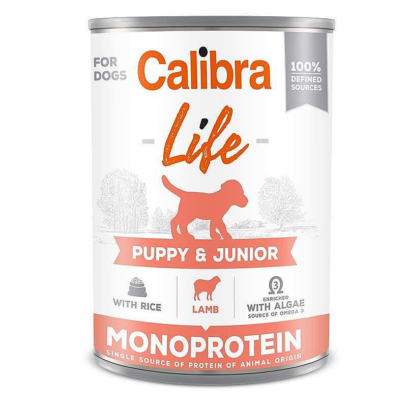 Calibra Dog Life konzerva Puppy&Junior Lamb&rice 400g