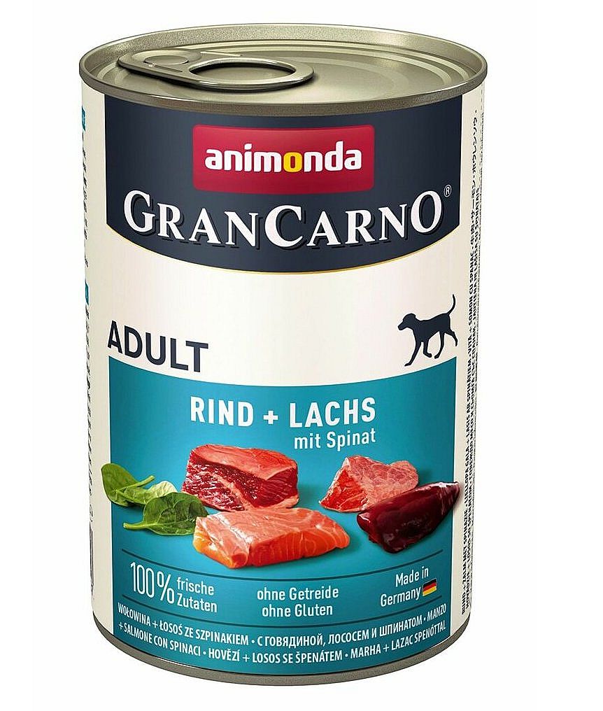 GRANCARNO Adult - losos+špenát  400g