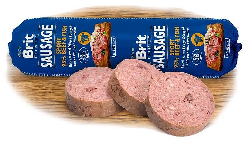 BRIT sausage Beef & Fish - Sport formula NEW 800g