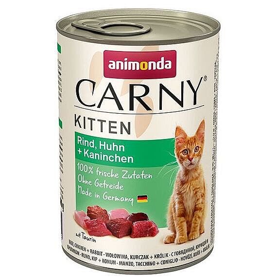 CARNY KITTEN hovězí, kuře, králík   400g