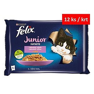 FELIX Fantastic Junior s kuřetem a lososem v želé  4x85g