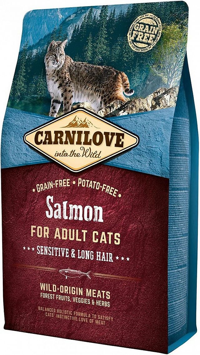 Carnilove Cat Salmon for Adult Sensitiv & Long Hair 2kg