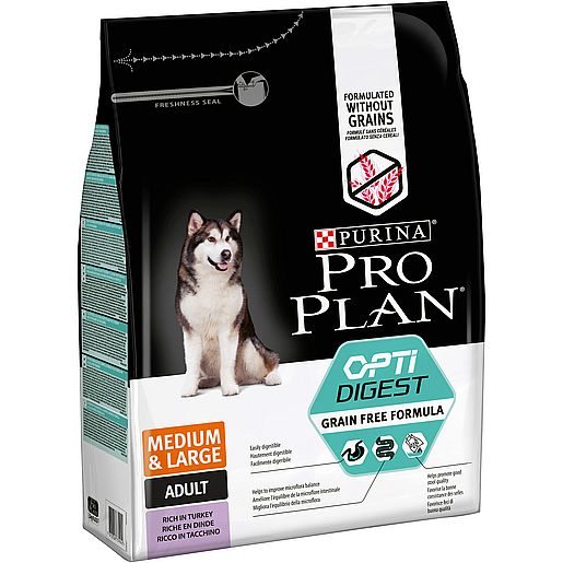 PRO PLAN MEDIUM & LARGE PUPPY optidigest GRAIN FREE  krůta  2,5kg