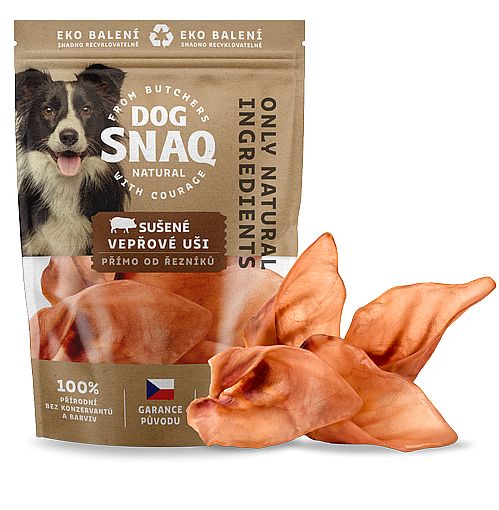 DOG SNAQ vepřové ucho sušené   4ks