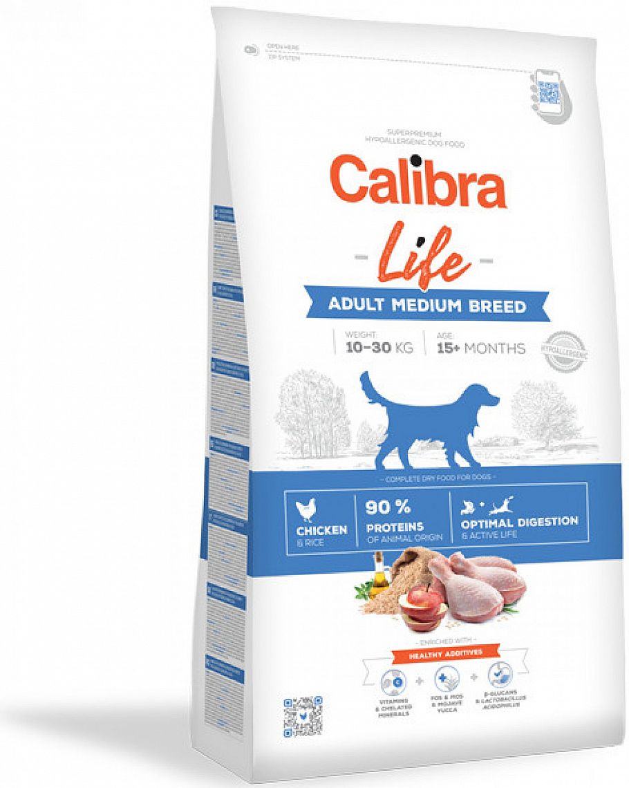 Calibra Dog Life Adult Medium Breed Chicken 2,5kg