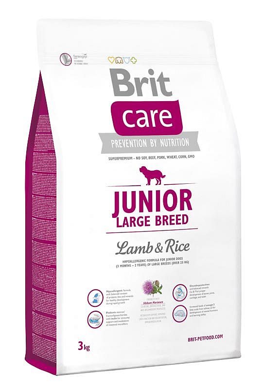 BRIT CARE dog junior LB jehně   3kg