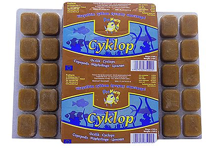 Cyklops pro potěr a malé ryby - mražený blistr  100g