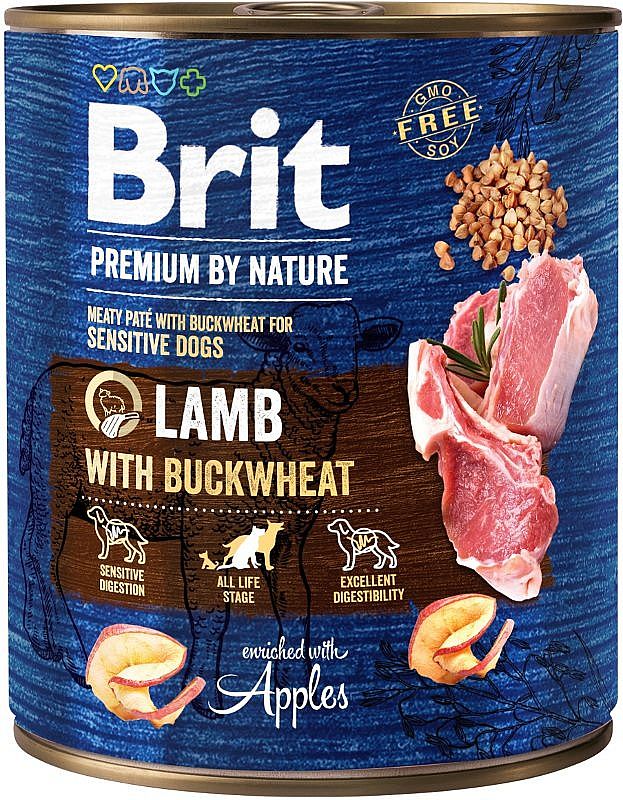 Brit Premium Dog by Nature konzerva Lamb & Buckwheat 800g