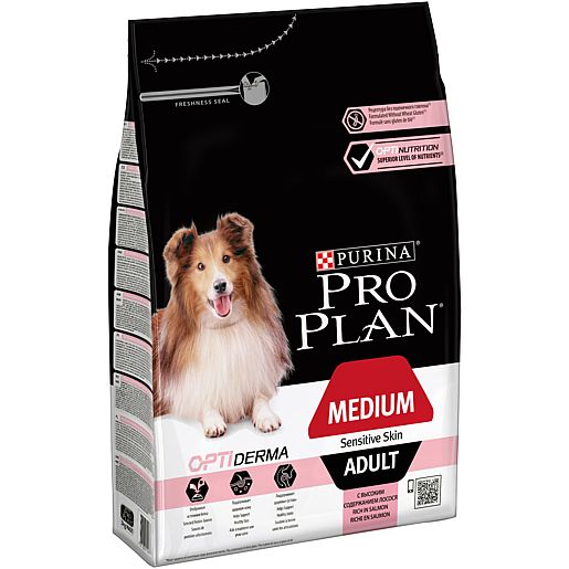 PRO PLAN MEDIUM ADULT optiderma  losos   3kg