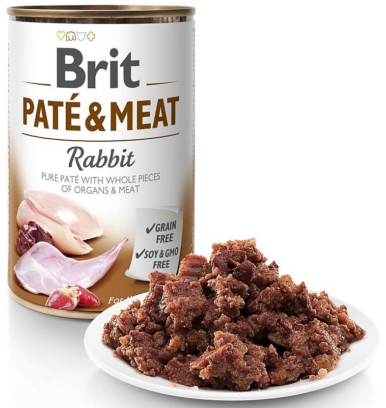 Brit Dog konzerva Paté & Meat Rabbit 400g