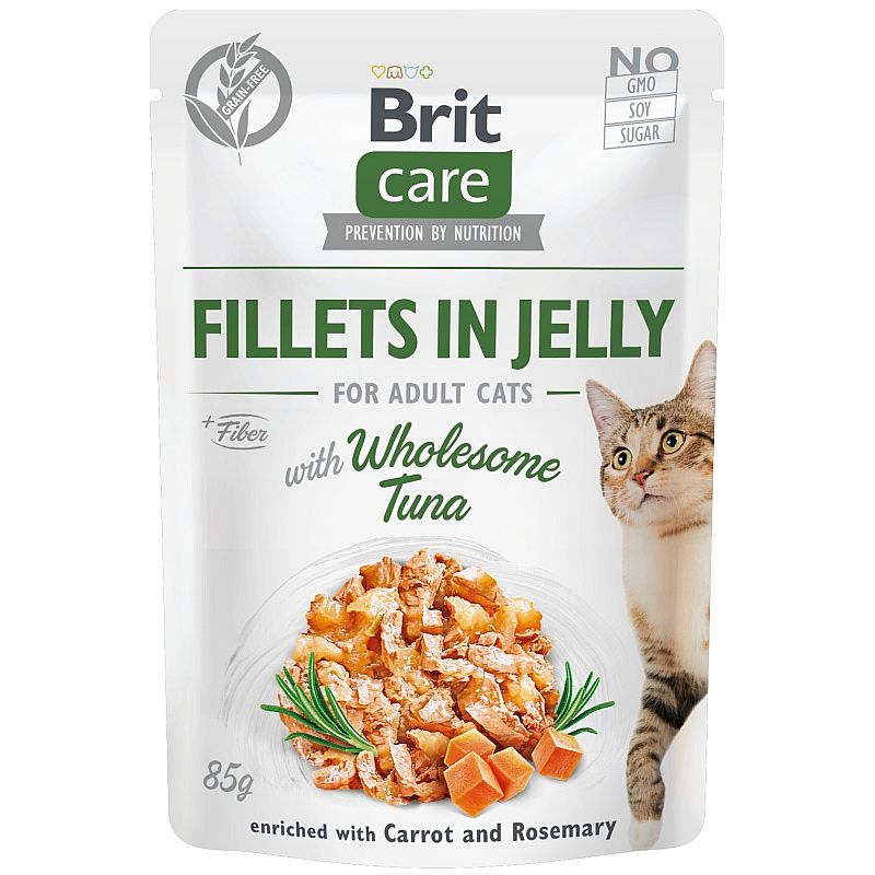 Brit Care Cat Fillets in Jelly with Wholesome Tuna 85g