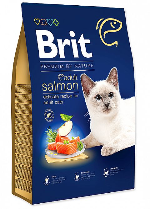 Brit Premium Cat by Nature Adult Salmon 8kg